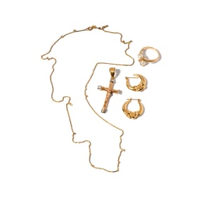 Group of 14 Karat Yellow Gold Jewelry