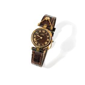 Cartier Gold and Sterling Diamond Watch