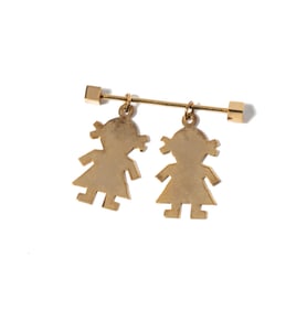 Swank Gold-Tone Sterling Figural Pin