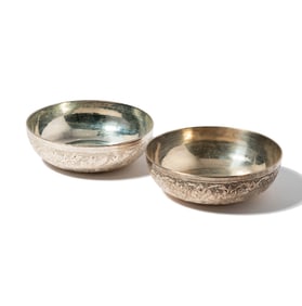 A Pair of Persian Silver Bowls
