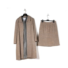 A Chanel Tweed Coat and Matching Skirt