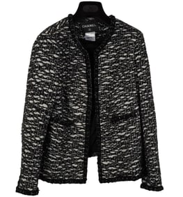 A Chanel Black and White Tweed Jacket