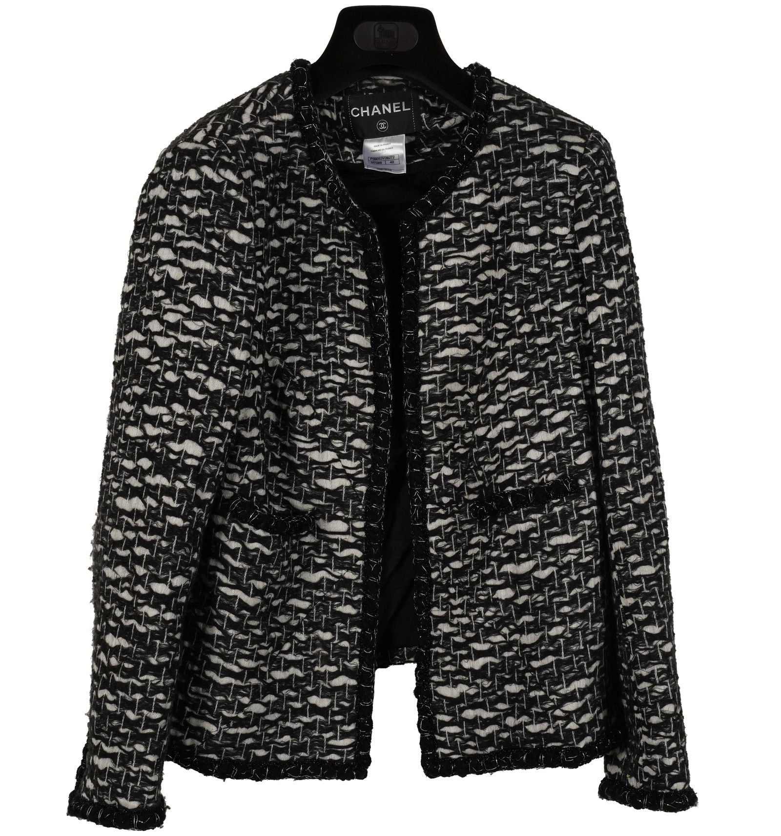 A Chanel Black and White Tweed Jacket (1 of 8)