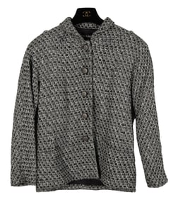 A Chanel Black and White Tweed Jacket