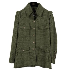 A Chanel Green Tweed Jacket