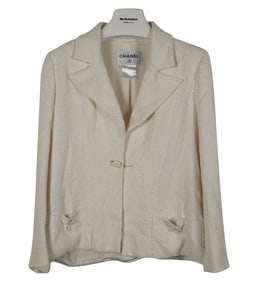 A Chanel White Tweed Jacket