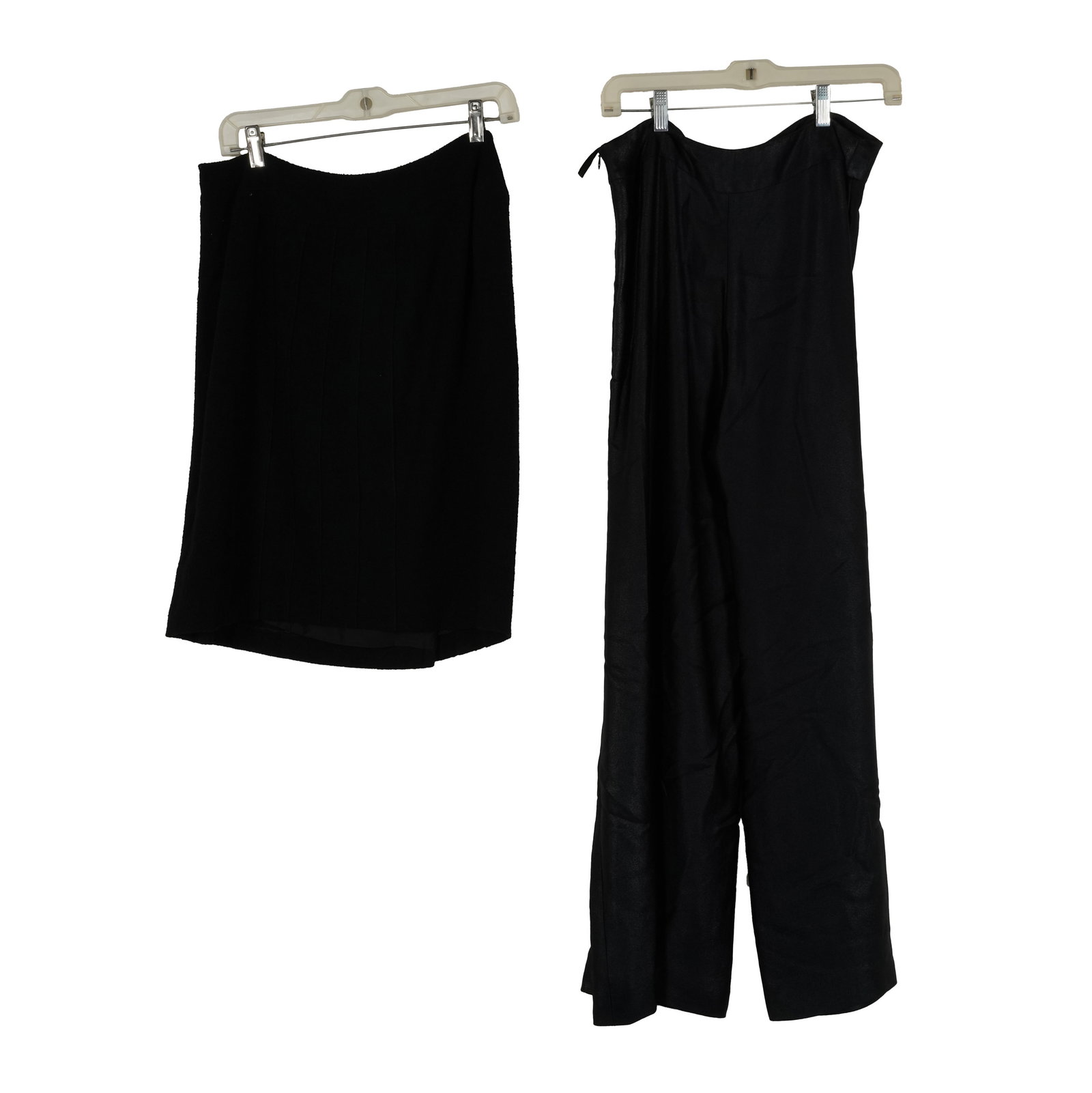 A Chanel Tweed Skirt and Pants: with label Each size 42 [2 pieces]