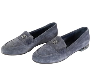 A Pair of Chanel Suede Loafers