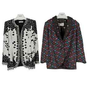 Two Galanos Sequined and Beaded Jackets