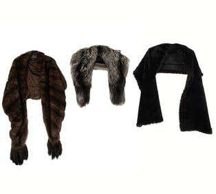A Group of Three Fur Wraps