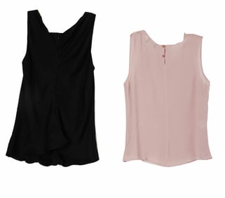 Four Giorgio Armani Ladies Silk Sleeveless Tops