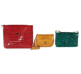 Three Judith Leiber Leather Handbags
