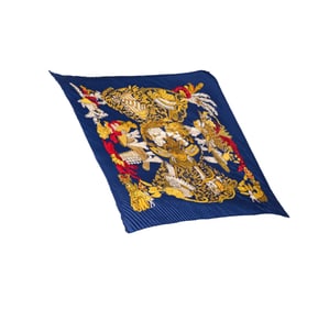 An Hermes Pleated Silk Scarf
