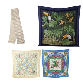 A Group of Designer Scarves