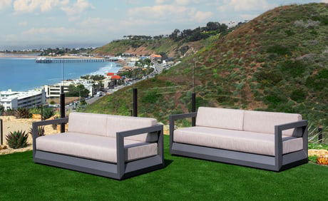 A Pair of Restoration Hardware Paloma Patio Loveseats