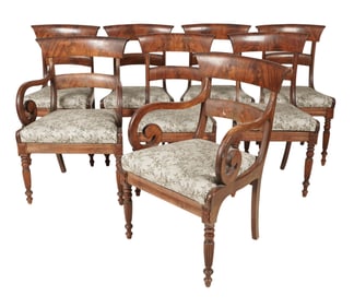 A Set of Regency-Style Dining Chairs