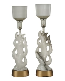 A Pair of Maurizio Tempestini Alabaster Table Lamps