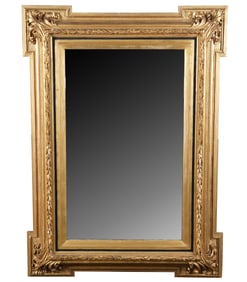 A Continental Carved Giltwood Wall Mirror