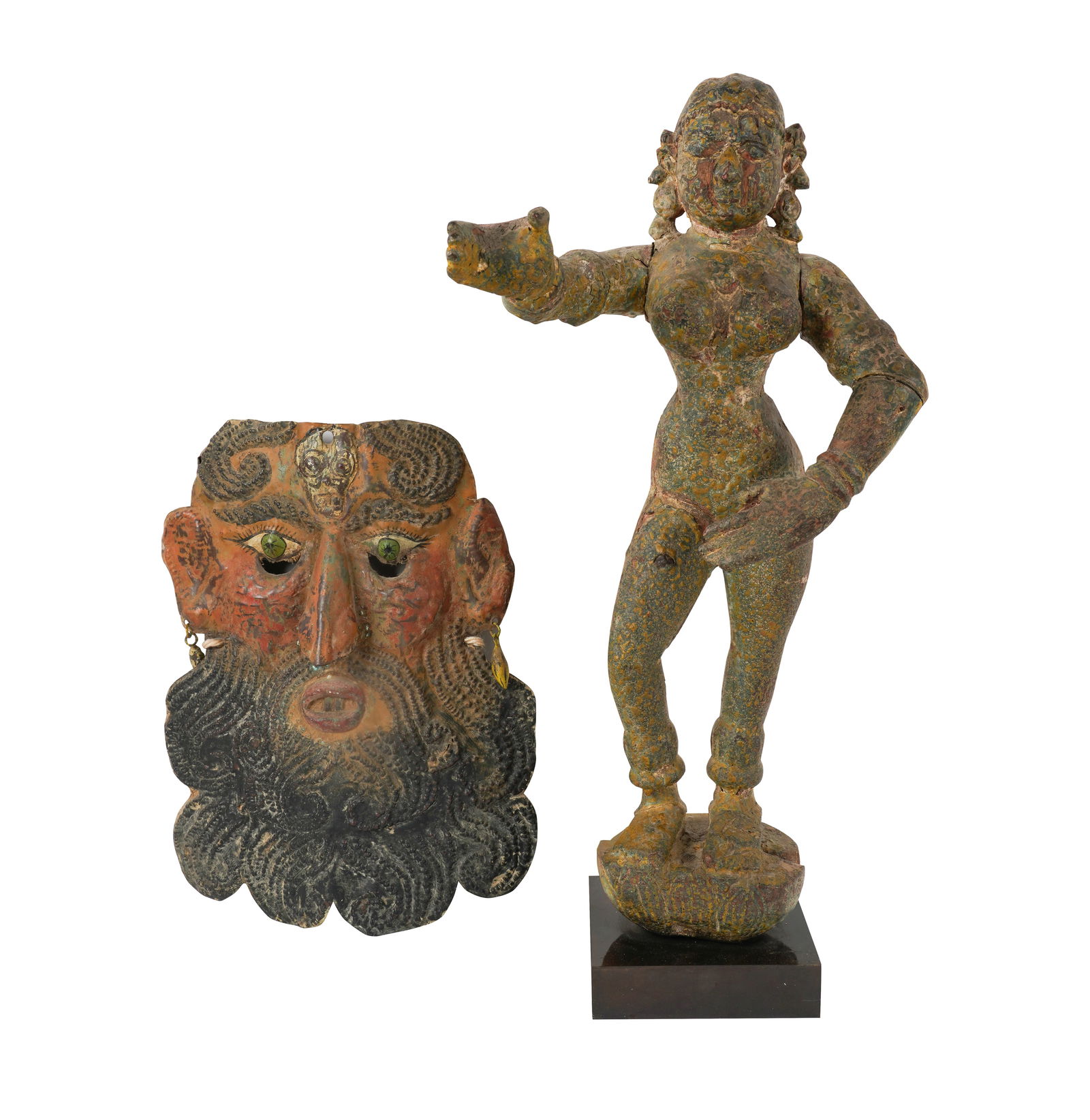 An Indian Carved Wood Figure of a Deity (1 of 13)