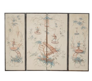 A Chinoiserie Four-Panel Screen
