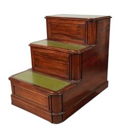 A Set of Mahogany Library Steps