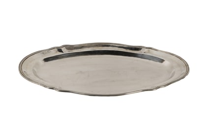 A Peruvian .900 Silver Oval Platter