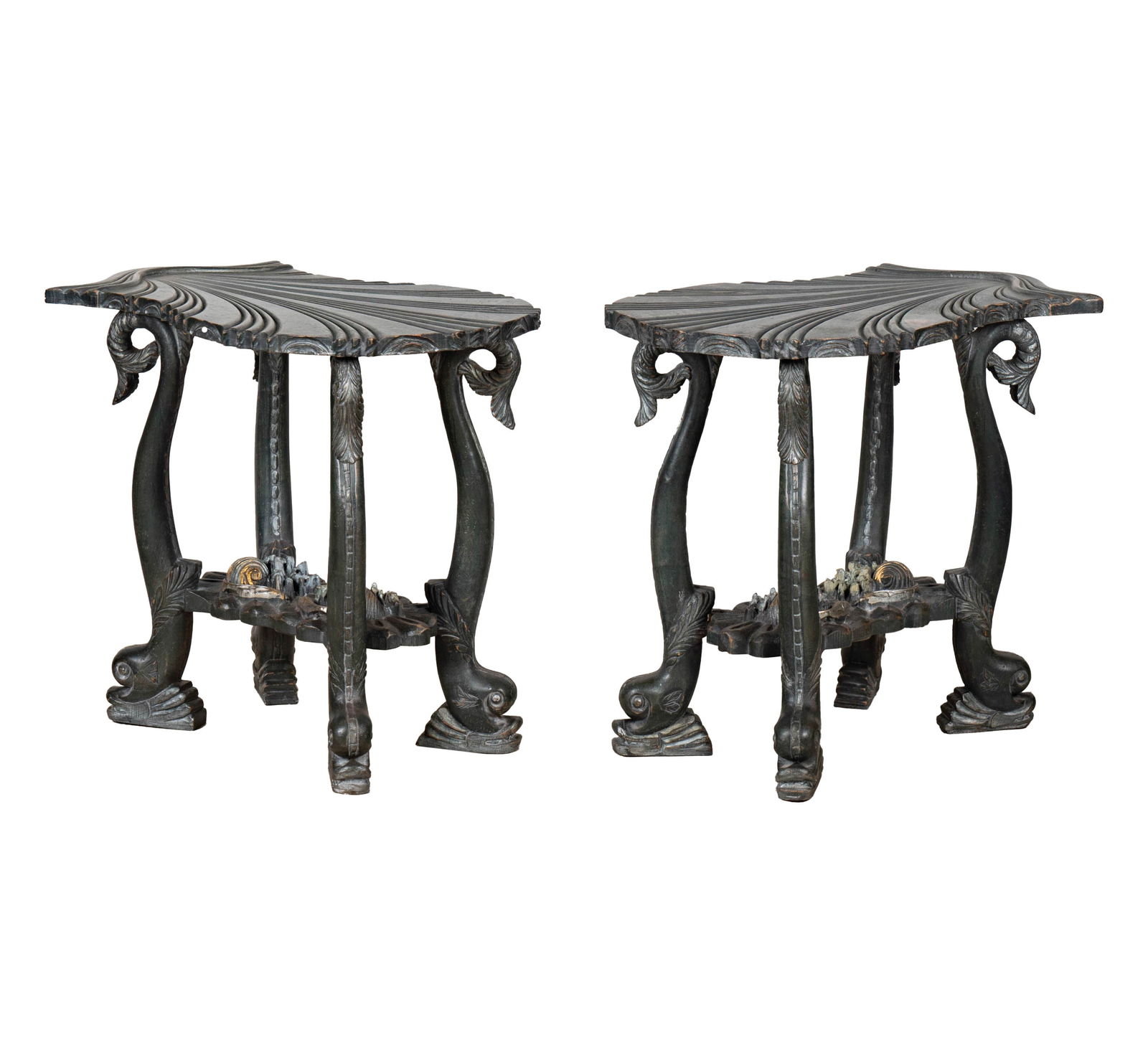 A Pair of Grotto-Style Painted Wood Tables (1 of 12)