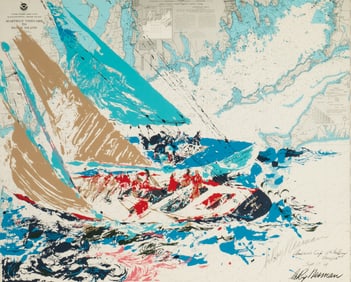 Leroy Nieman (1921-2012): America's Cup 19th Challenge Newport