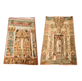 A Pair of Egyptian-Style Wall Hangings
