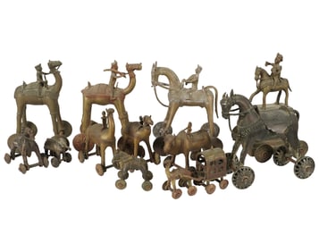 A Group of Indian Temple Toys