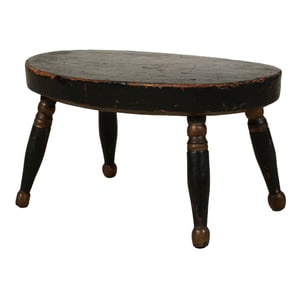 An American Painted Wood Footstool