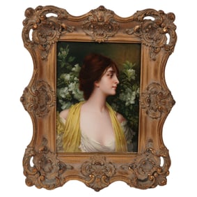 A Berlin (KPM) Porcelain Plaque Painted After Conrad Kiesel