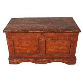 An American Sponge-Painted Blanket Chest