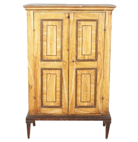An American Grain-Painted Cupboard