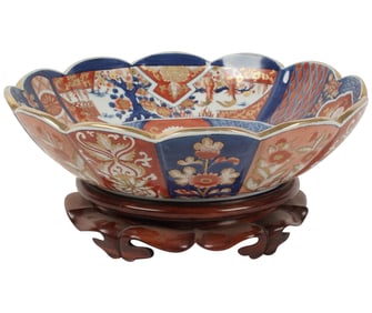 A Large Japanese Imari Porcelain Bowl