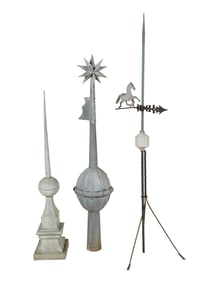 A Group of Three Metal Architectural Elements