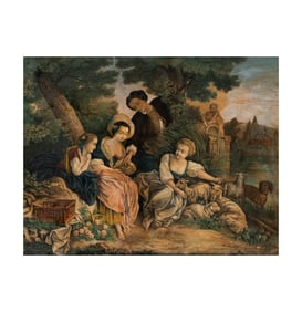 An Antique Hand-Colored Lithograph