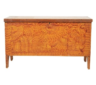 An American Sponge-Painted Blanket Chest