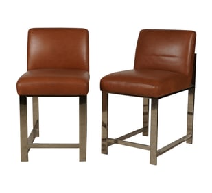A Pair of Williams Sonoma Mercer Counter Stools