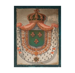 An Antique Painting of a Coat of Arms