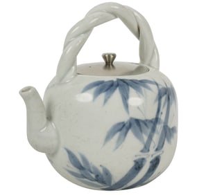 A Korean Blue and White Ceramic Ewer