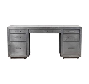 A Restoration Hardware Zinc-Clad Desk