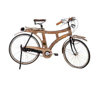 A Steampunk Wood and Metal Bicycle