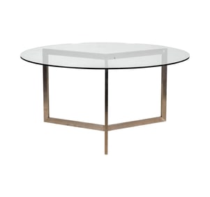 A Mid-Century Modern-Style Steel Dining Table