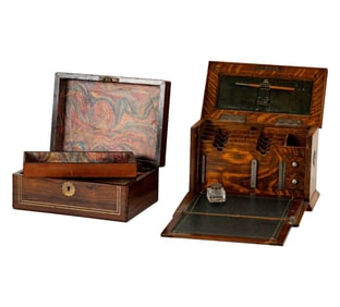 Two Antique English Table Boxes