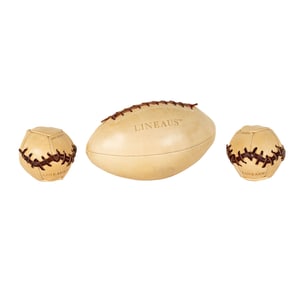 Three Lineaus Leather Balls