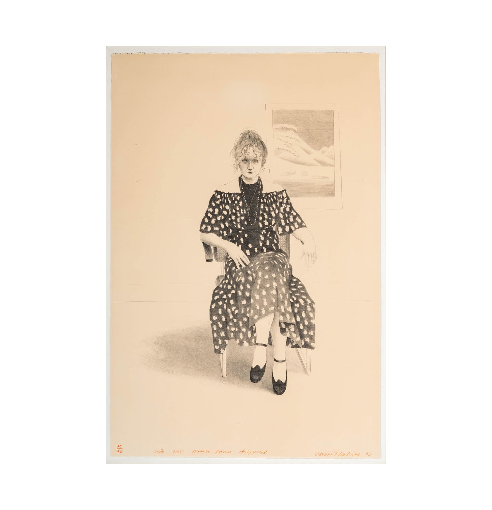 David Hockney, American/English B. 1937, Celia, 8365 Melrose Avenue, Hollywood (1 of 13)