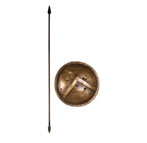 King Leonidas in 300 (2006) Spartan Shield & Spear