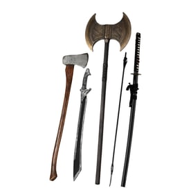 Collection of Prop Weapons from "300" (2006), "300: Rise of an Empire" (2014), and "Immortals"
