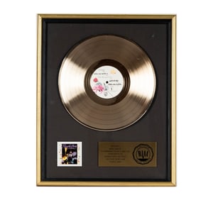 Prince Purple Rain RIAA Gold Sales Award Presentation Plaque